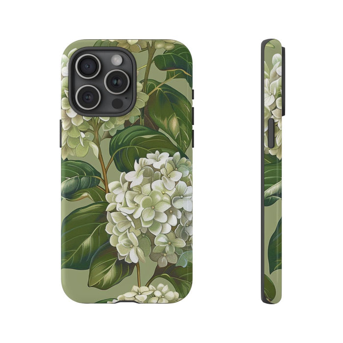 Realistisch Witte Hortensia Bloemenpatroon
