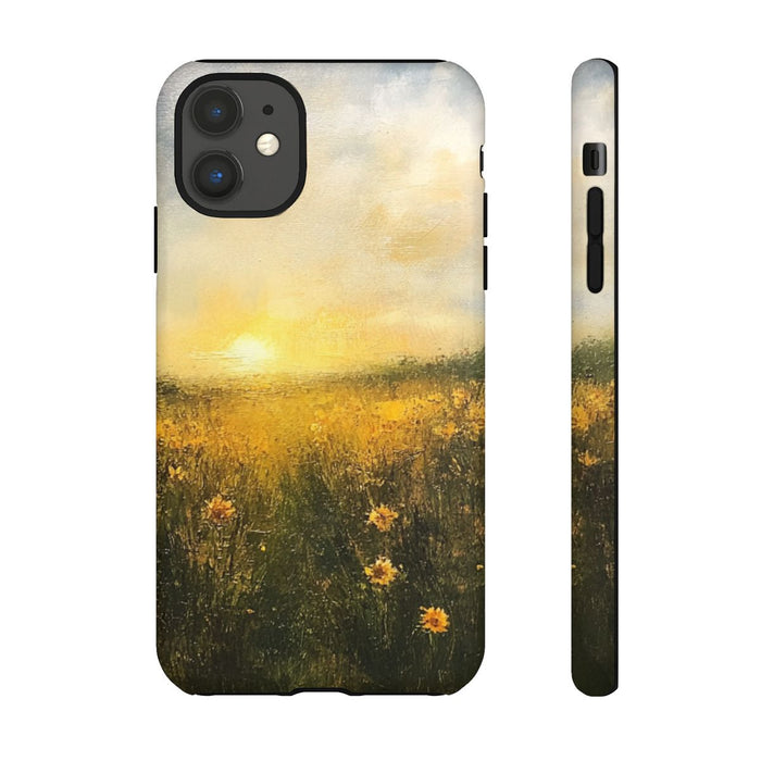 Zonnig Bloemenveld in Schilderstijl