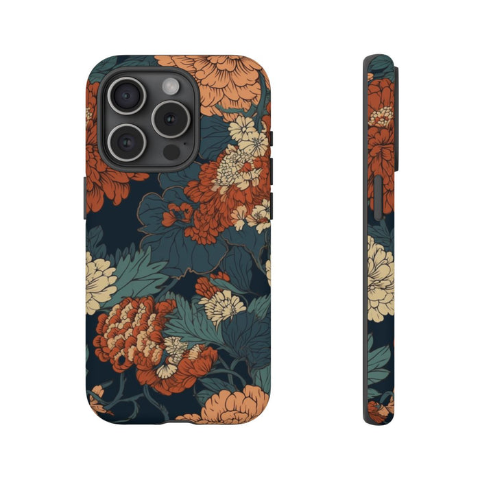 Vintage Bloemenpatroon in Warme Kleuren