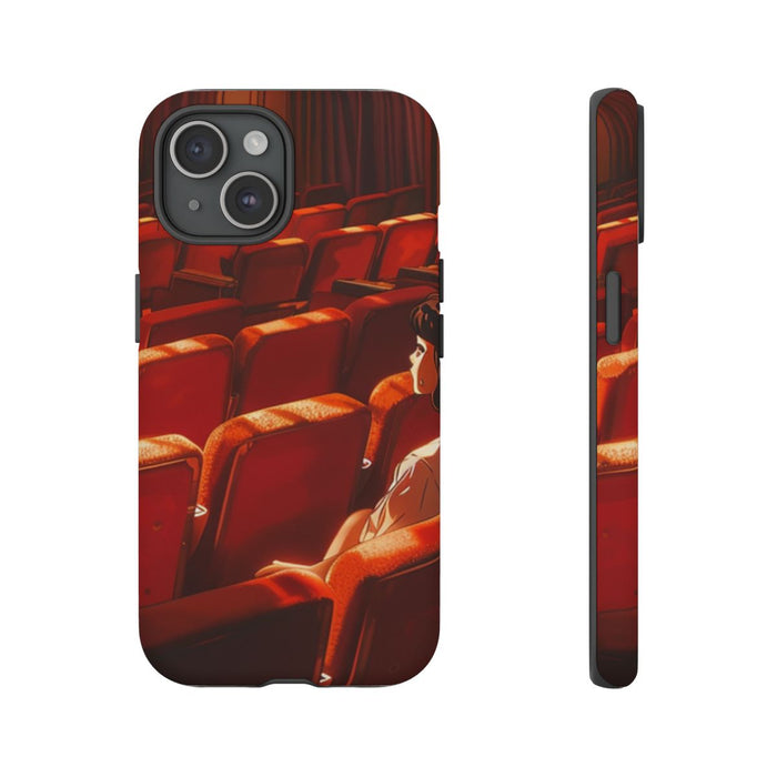 Meisje Alleen op Rode Theaterstoelen