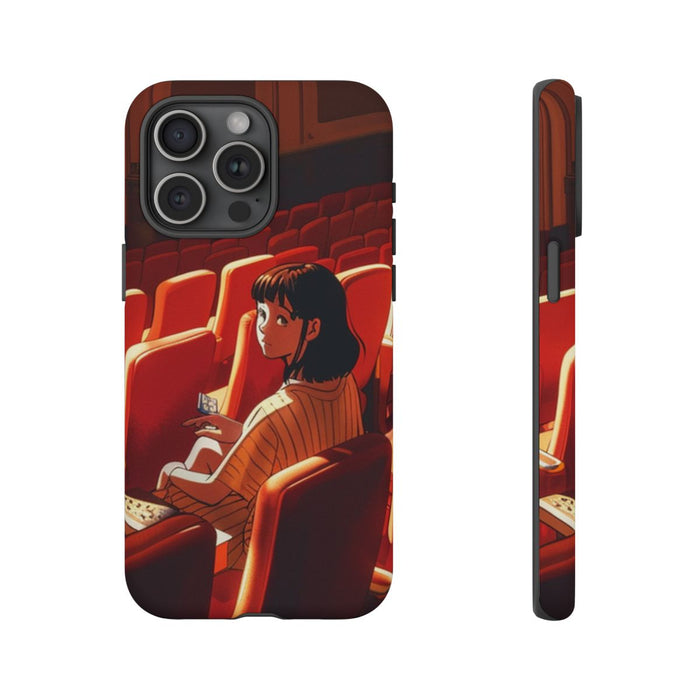 Meisje in Rode Theaterstoelen