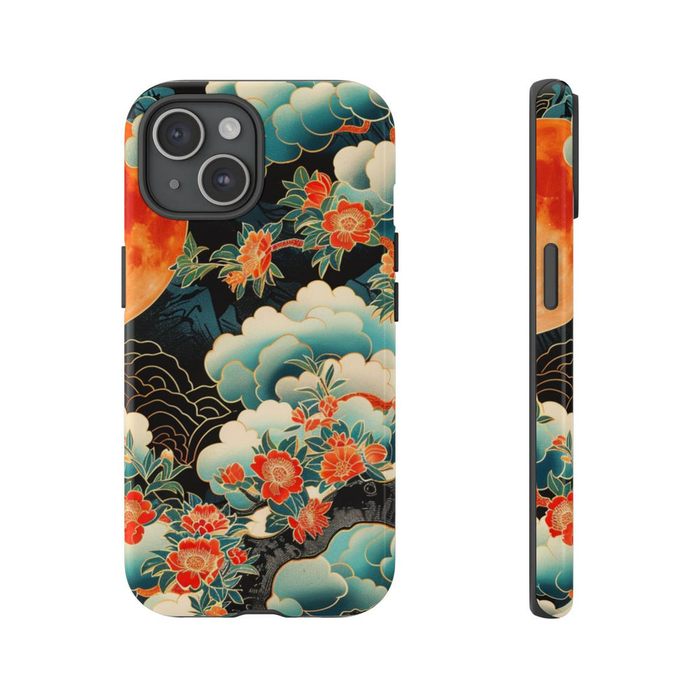 Sfeervolle Bloemrijke Maannacht met Wolken