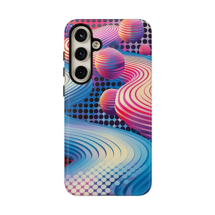 Kleurrijke Abstracte 3D-Golven en Bollen