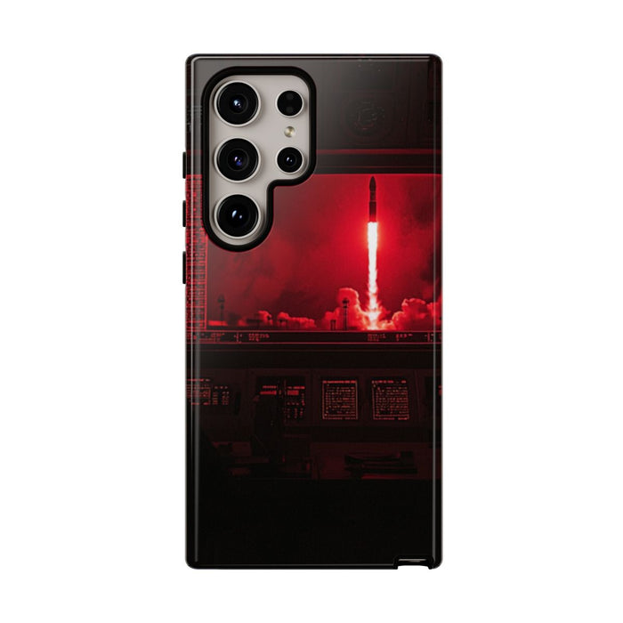 Raketlancering Controlekamer in Rood Licht