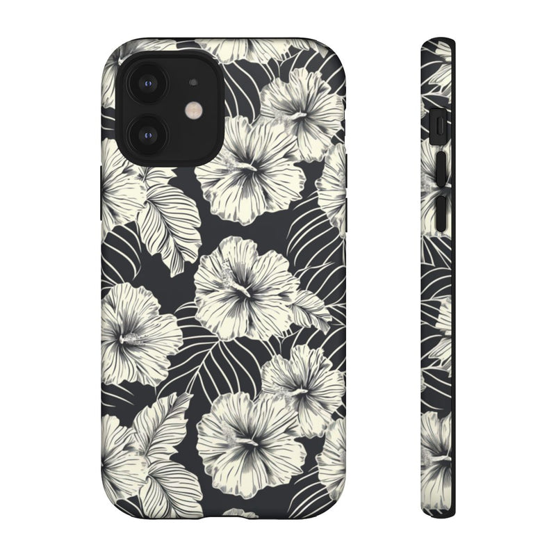 Monochroom Bloemenpatroon