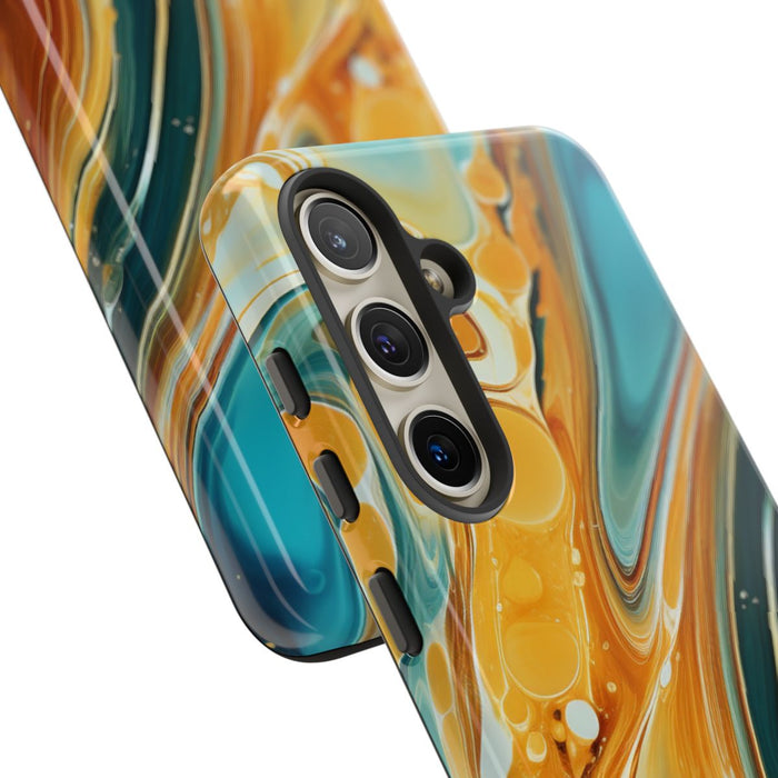 Turquoise en Honing Swirl Epoxy Patroon