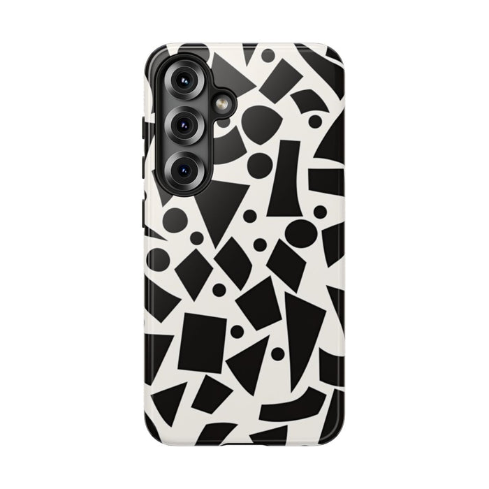 Zwart-Wit Geometrisch Abstract Patroon