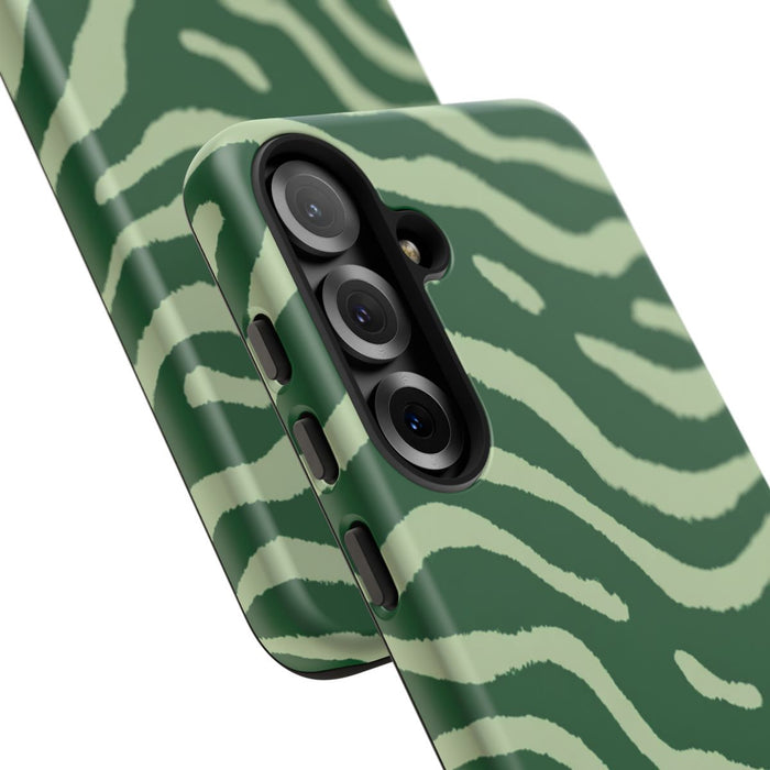 Groen Golvend Strepenpatroon