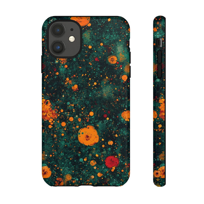 Abstracte Oranje en Teal Bellenpatroon