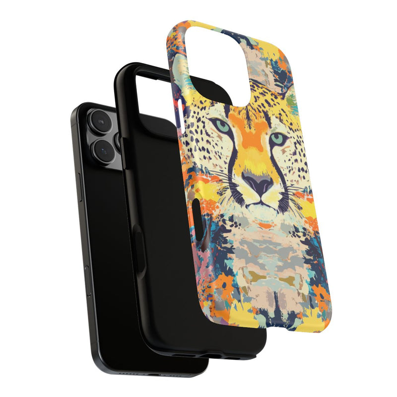 Abstracte Cheetakop met Kleurrijk Patroon