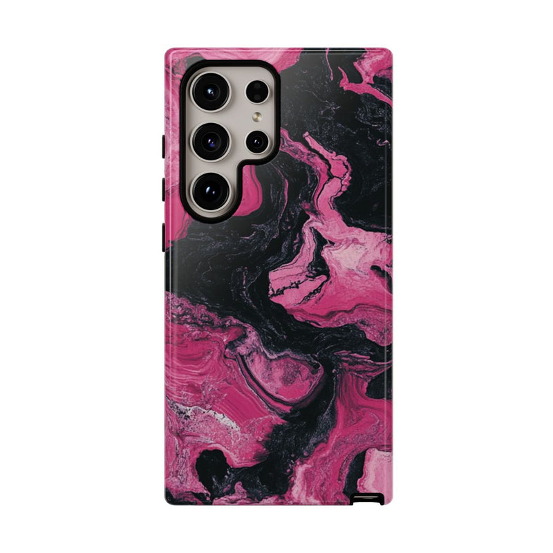 Roze en Zwarte Marmer Abstracte Textuur