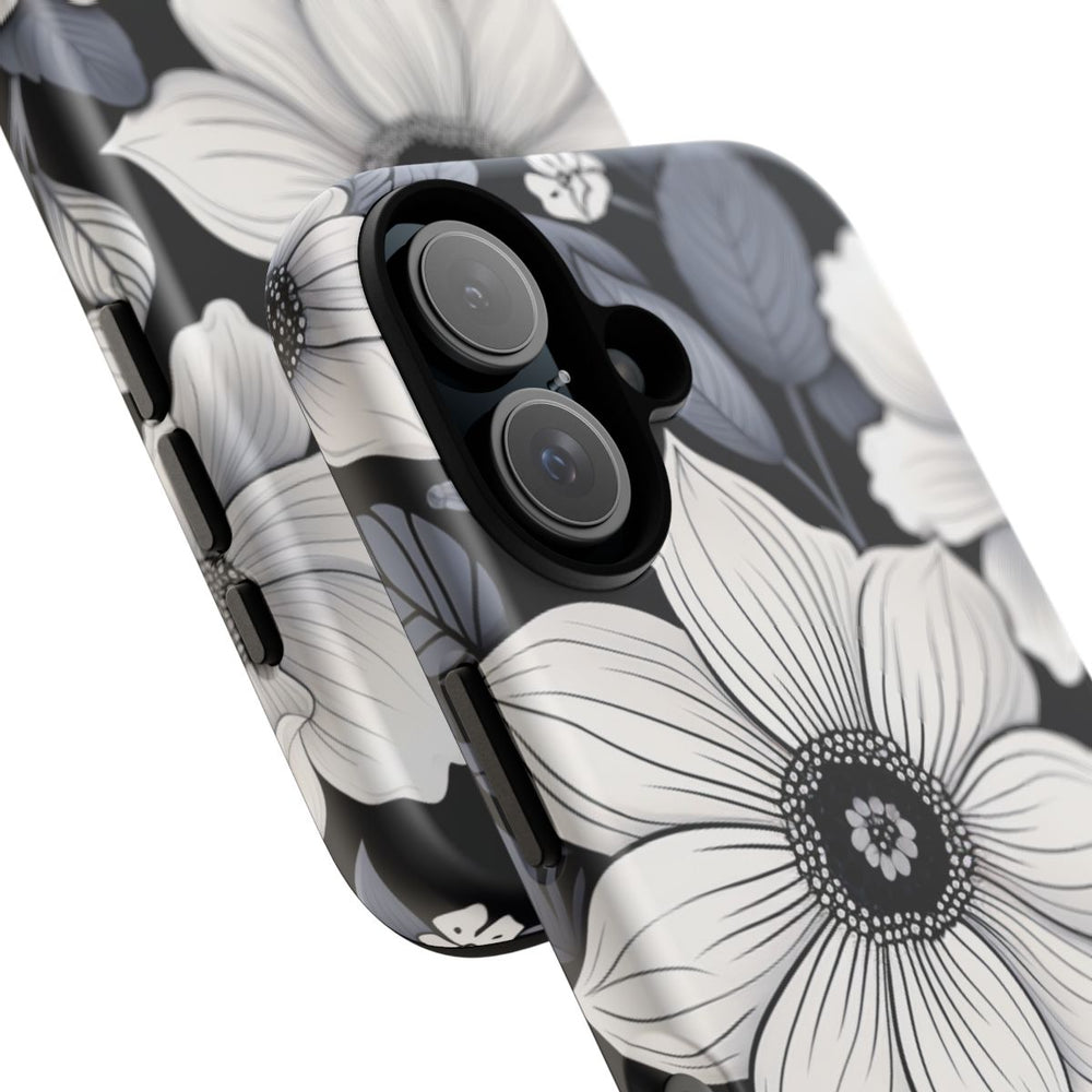 Zwart-Wit Bloemenpatroon