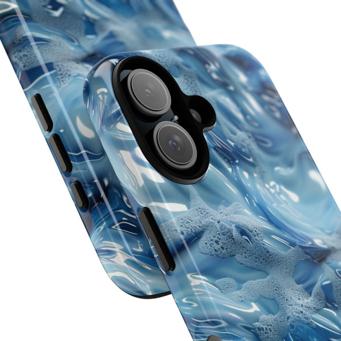 Blauw Abstract Golvend Patroon