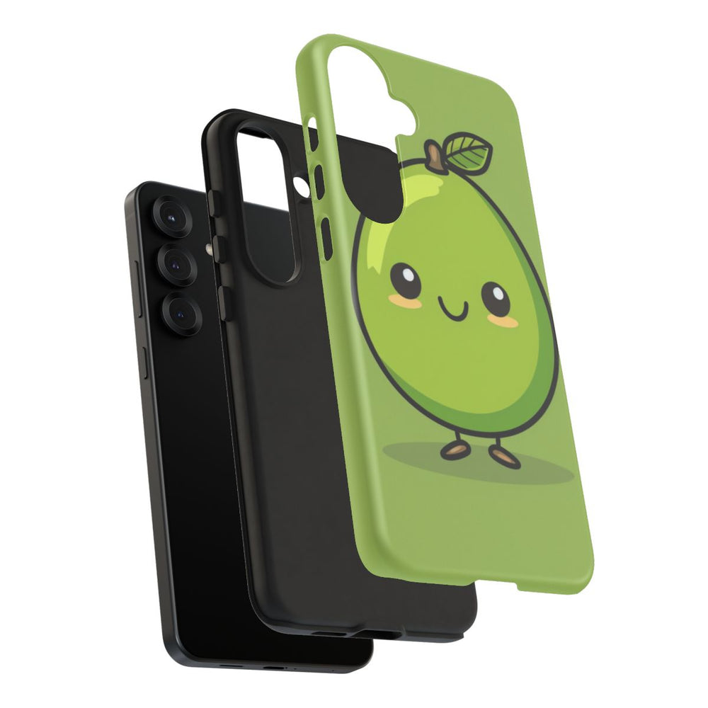 Schattige Groene Avocado in Cartoonstijl