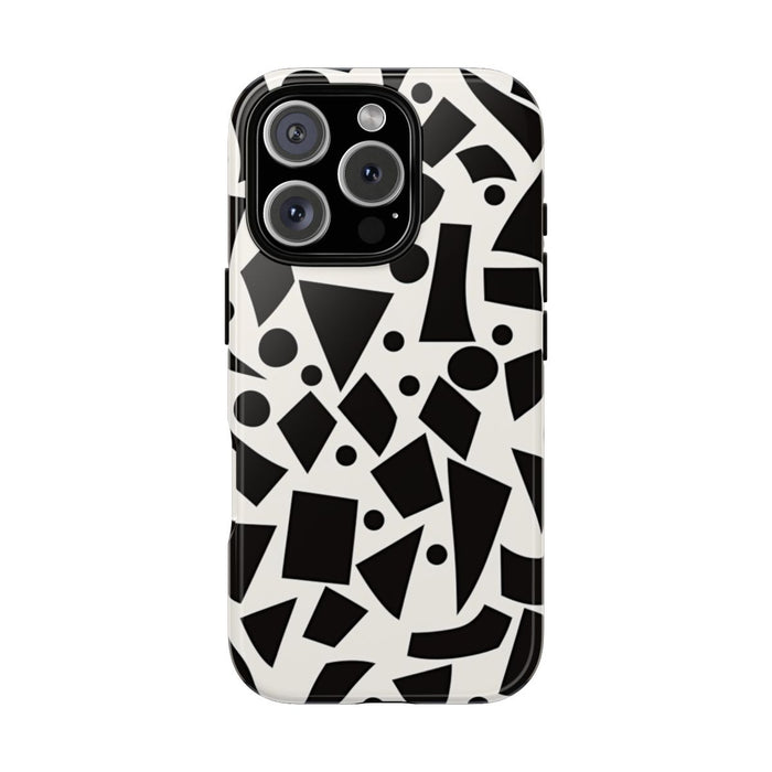 Zwart-Wit Geometrisch Abstract Patroon