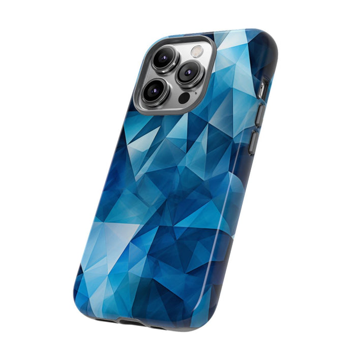 Blauw Geometrisch Driehoekenpatroon