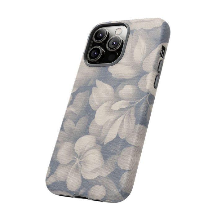 Vintage Bloemenpatroon in Blauw en Beige