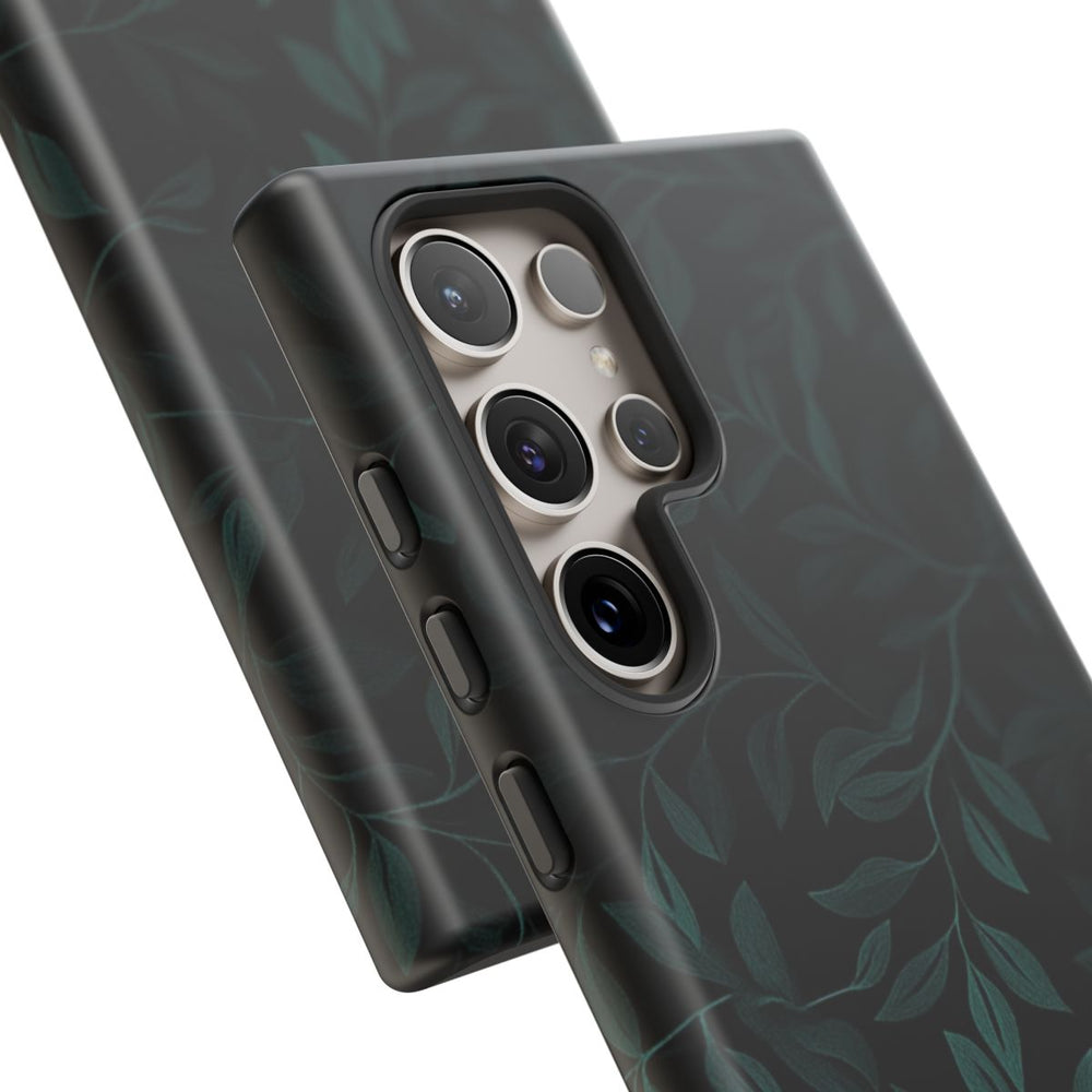 Groen-Zwart Bladerenpatroon