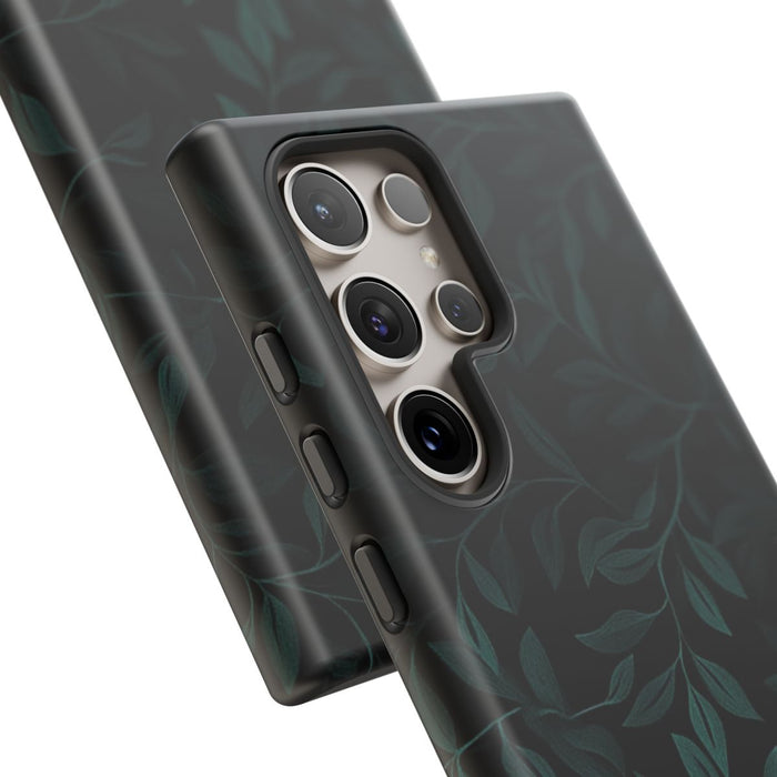 Groen-Zwart Bladerenpatroon