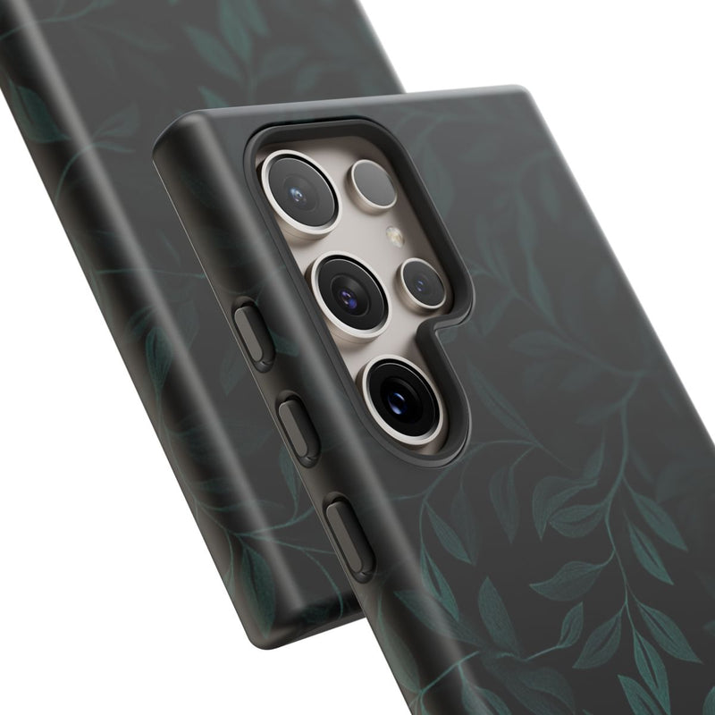 Groen-Zwart Bladerenpatroon