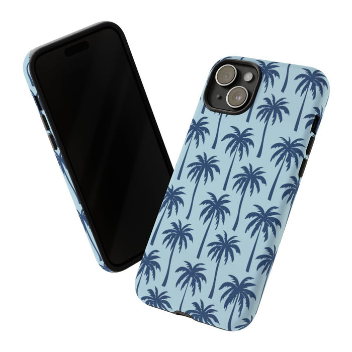 Blauw Palmbomenpatroon