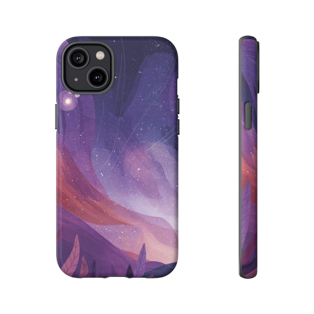 Silhouet van Sterrenkijker op Buitenaards Landschap