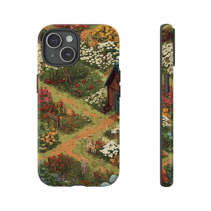 Kleurrijke Bloementuin met Huisje