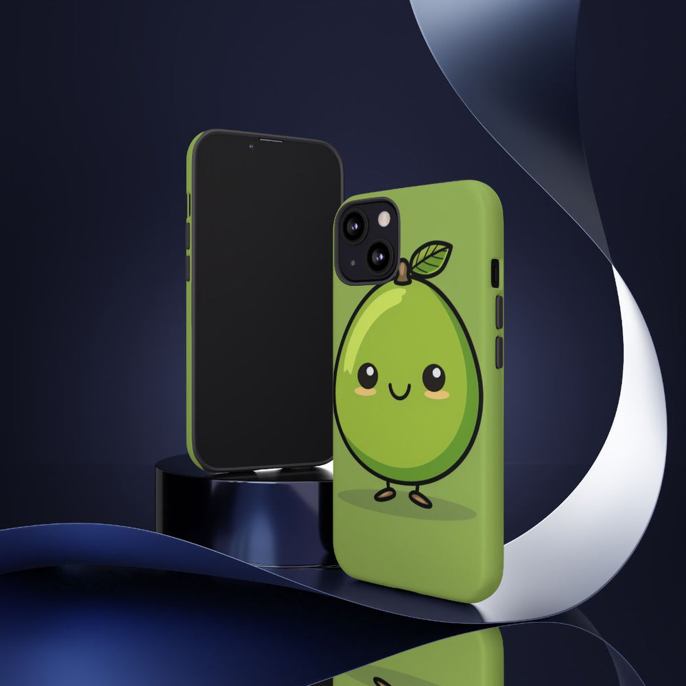 Schattige Groene Avocado in Cartoonstijl