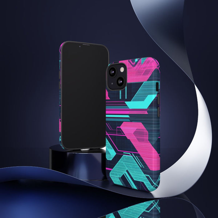 Neon Geometrisch Cyberpunkpatroon