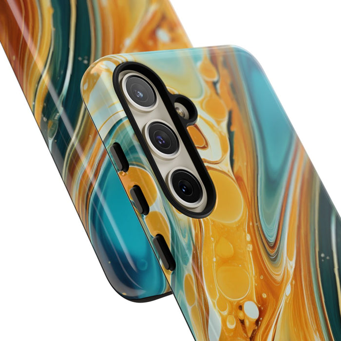 Turquoise en Honing Swirl Epoxy Patroon