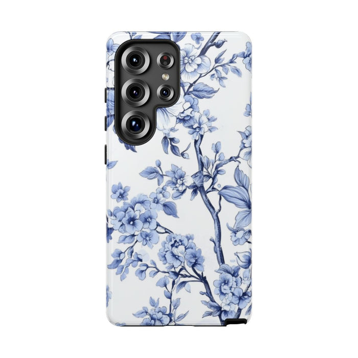 Blauw Vintage Bloemenpatroon