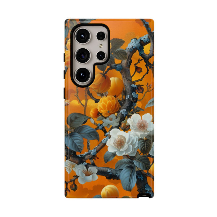 Vintage Botanisch Oranje Bloemenpatroon