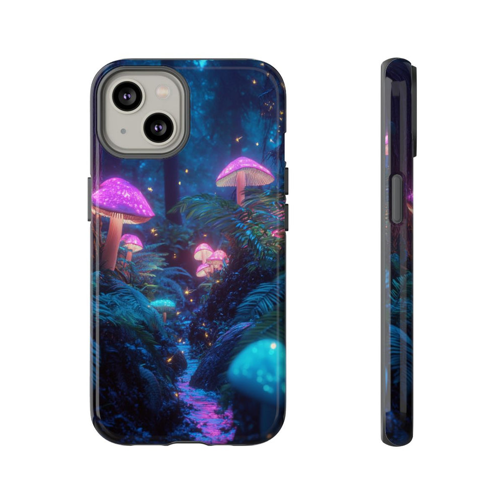 Gloeiende Paddenstoelen in een Sprookjesachtig Bos