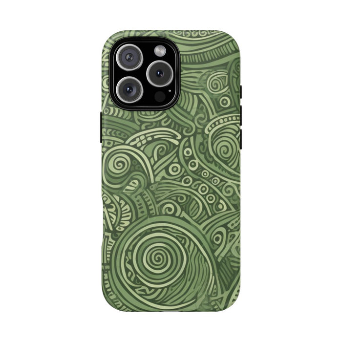 Abstract Groen Tribal Doodle Patroon