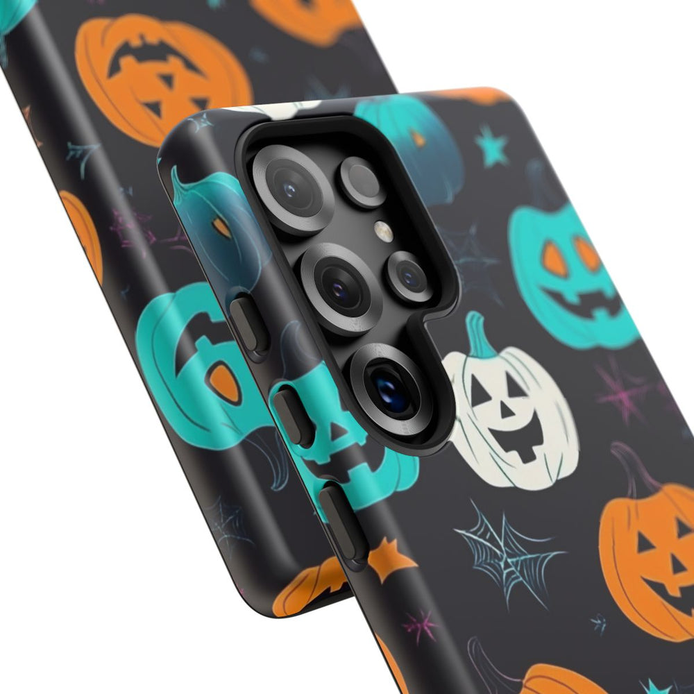 Vrolijk Gekleurde Halloween Pompoenen Patroon