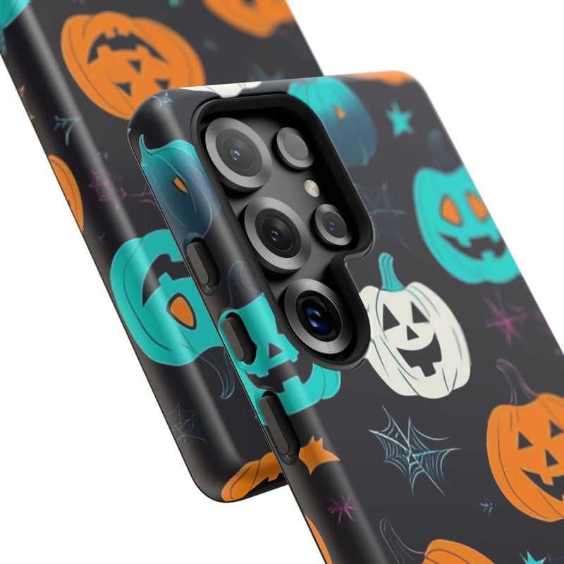 Vrolijk Gekleurde Halloween Pompoenen Patroon