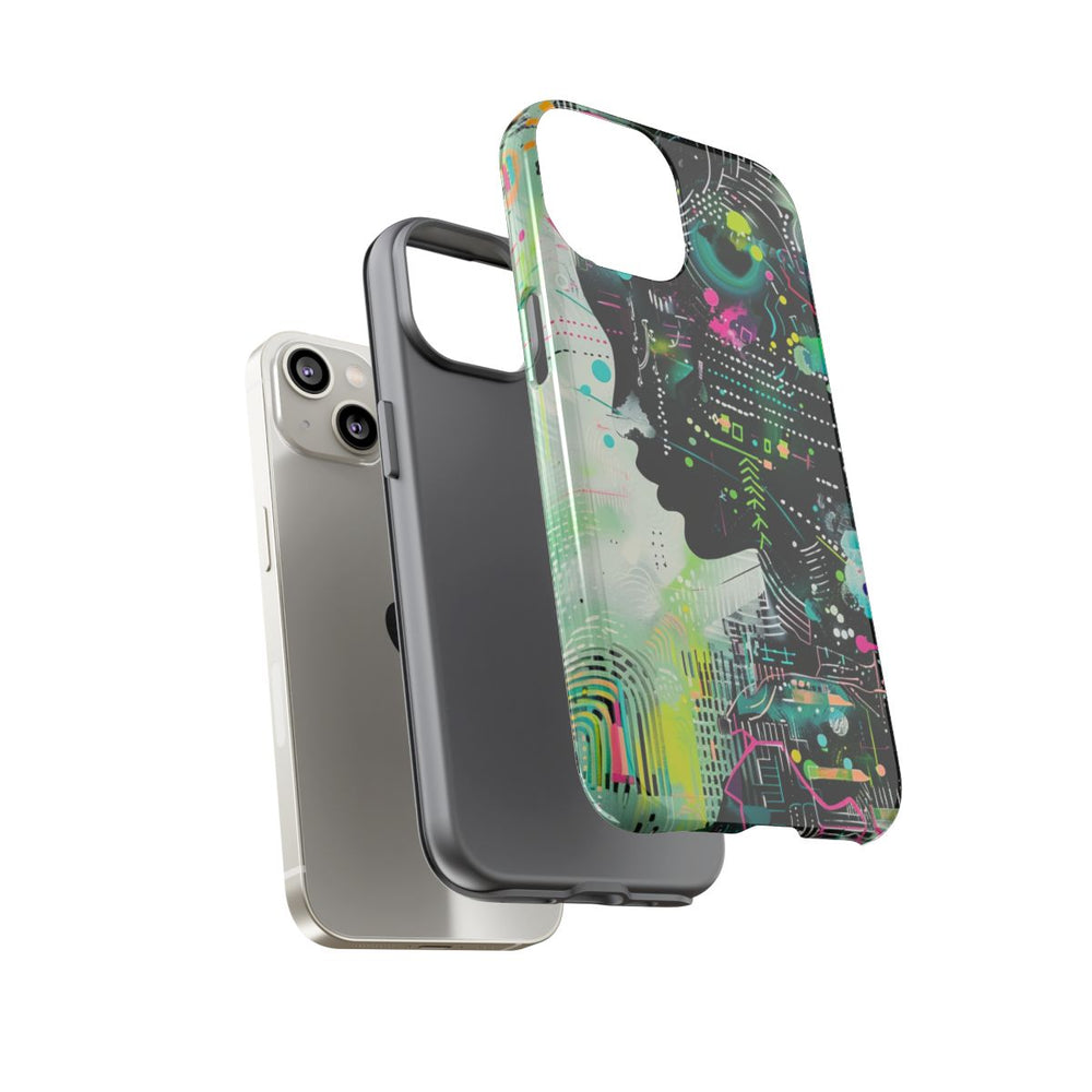 Abstract Neon Geometrisch Profiel