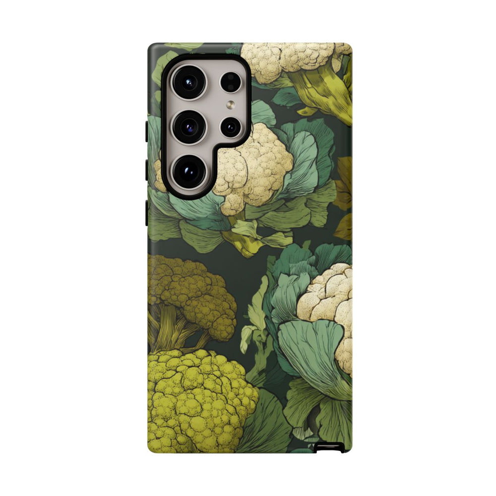 Handgetekend Broccoli- en Bloemkoolpatroon