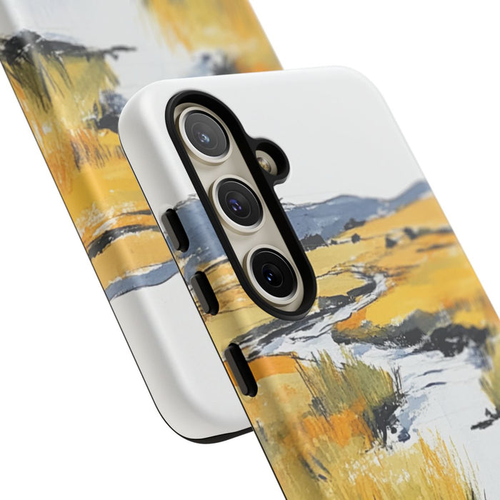 Pastelgele Landschap met Stromende Beek
