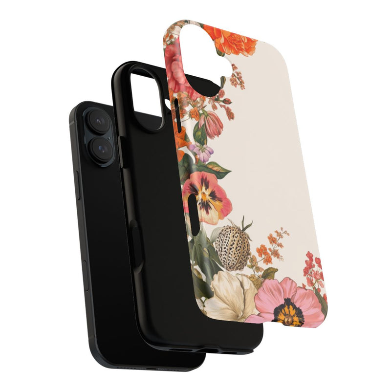 Vintage Botanische Bloemenrand