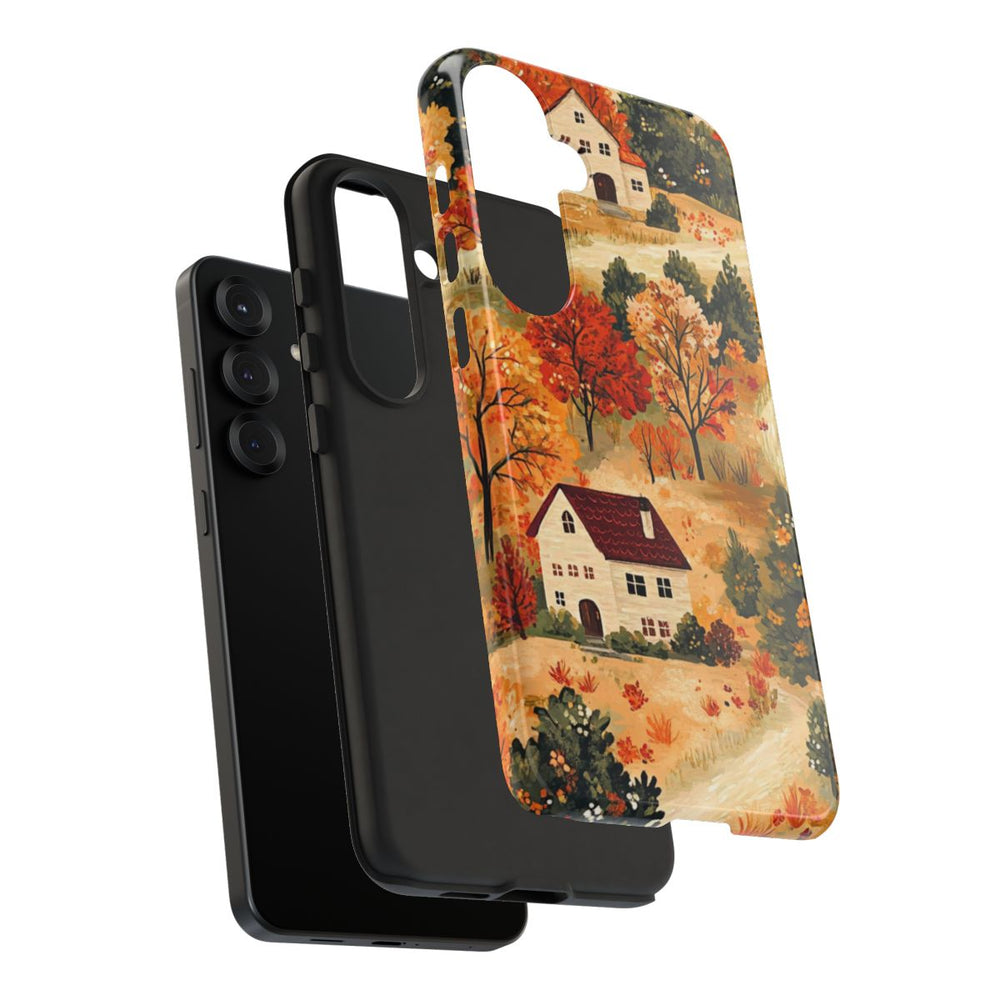 Herfstlandschap met Huizen