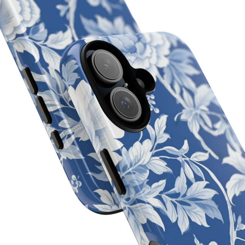 Blauw-Wit Bloemenpatroon