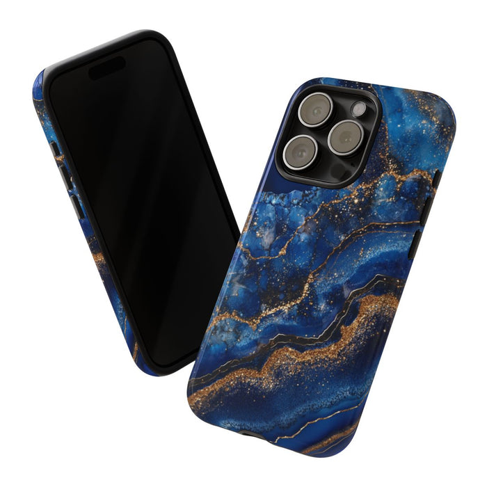 Blauw-Goud Geodepatroon