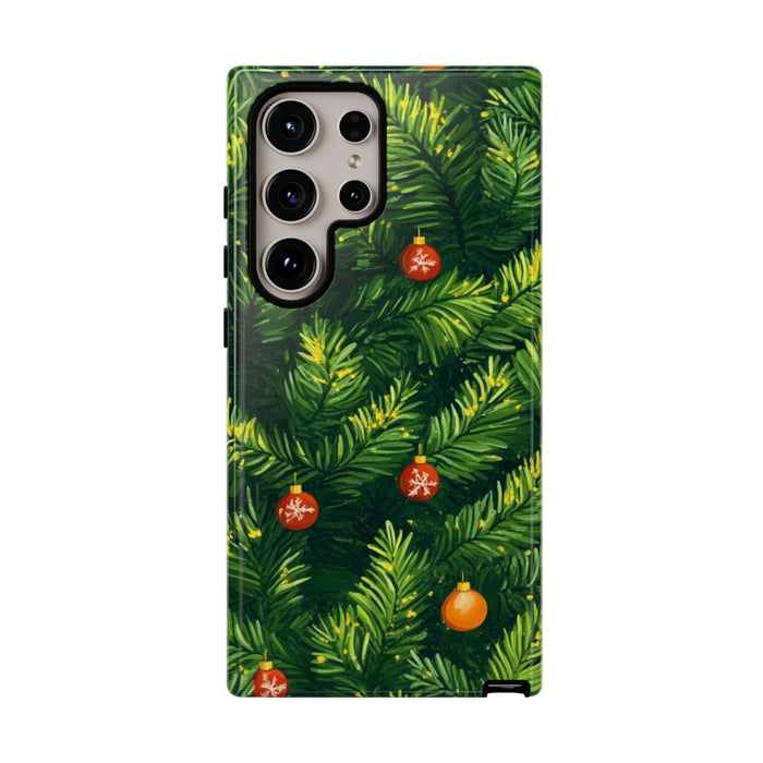 Kerst Dennentakken met Versieringen