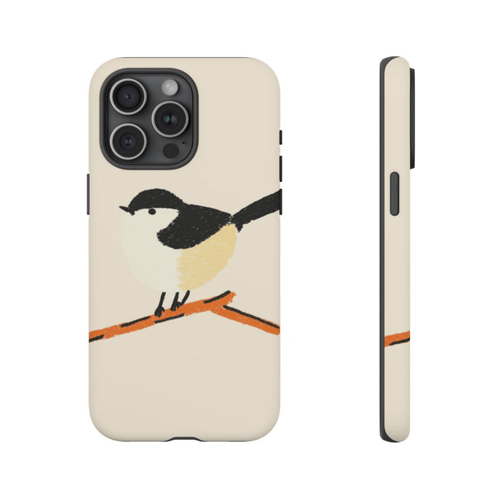 Minimalistische Vogel Illustratie op Tak