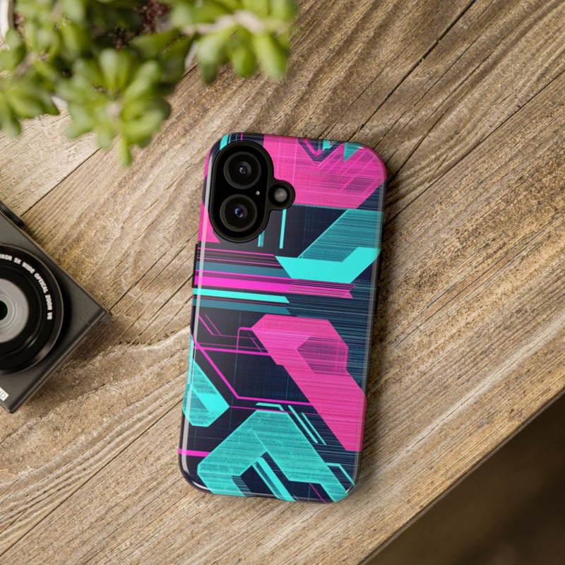 Neon Geometrisch Cyberpunkpatroon