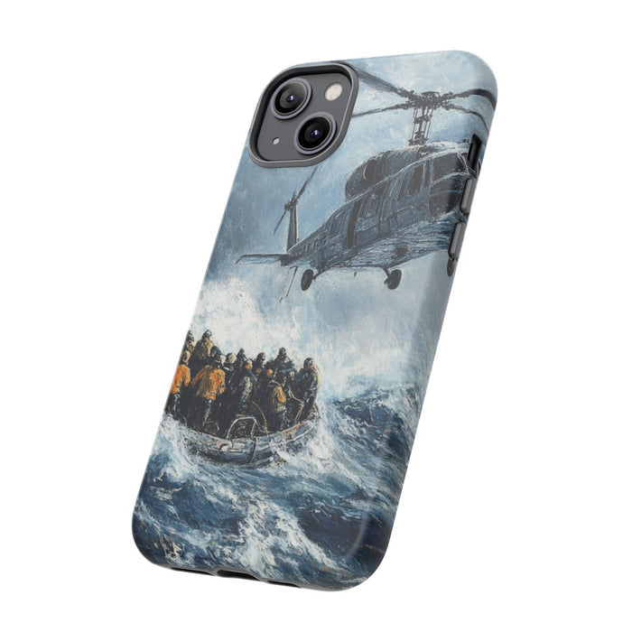 Helikopterredding op Zee Olieverfschilderij