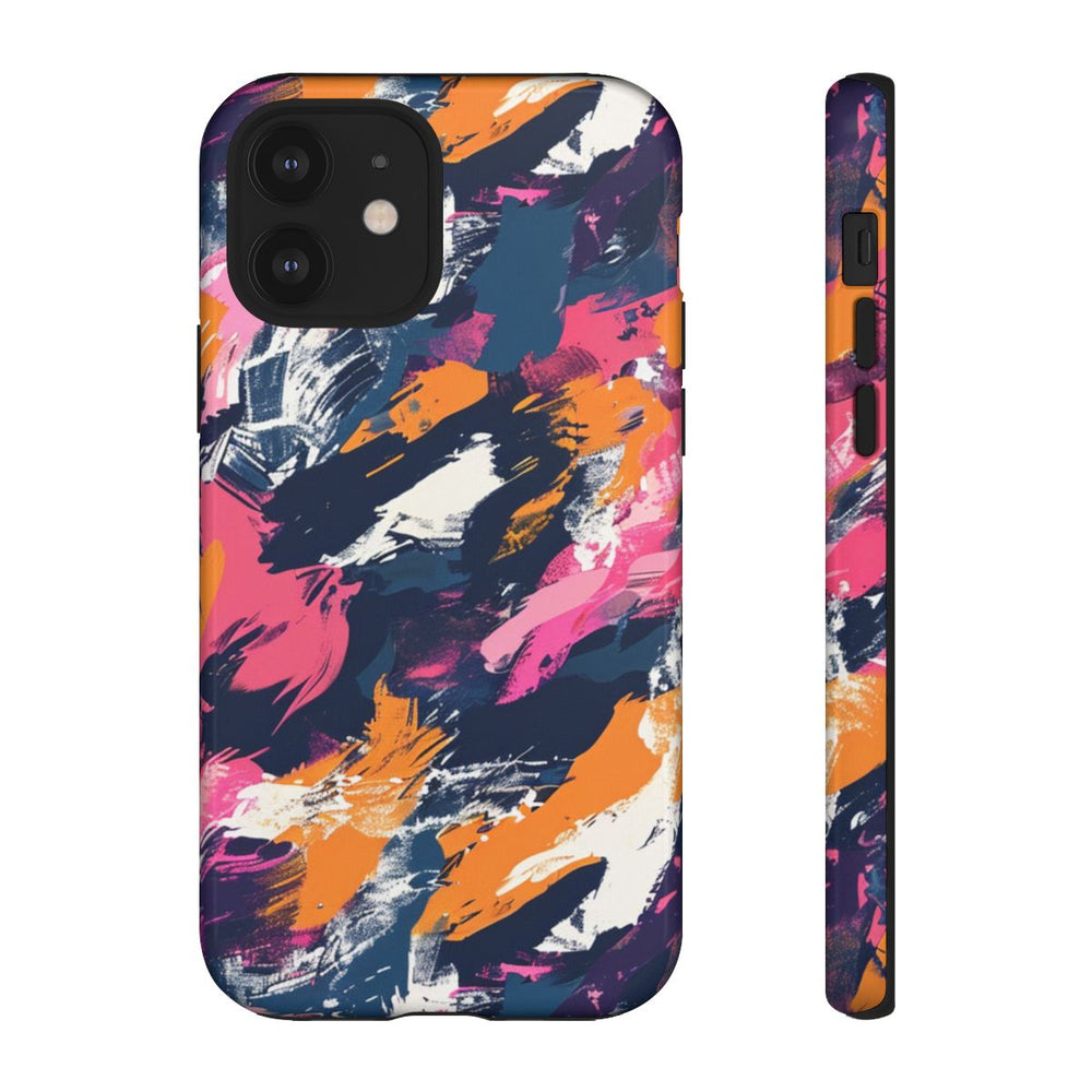 Kleurrijk Abstract Penseelstrepenpatroon