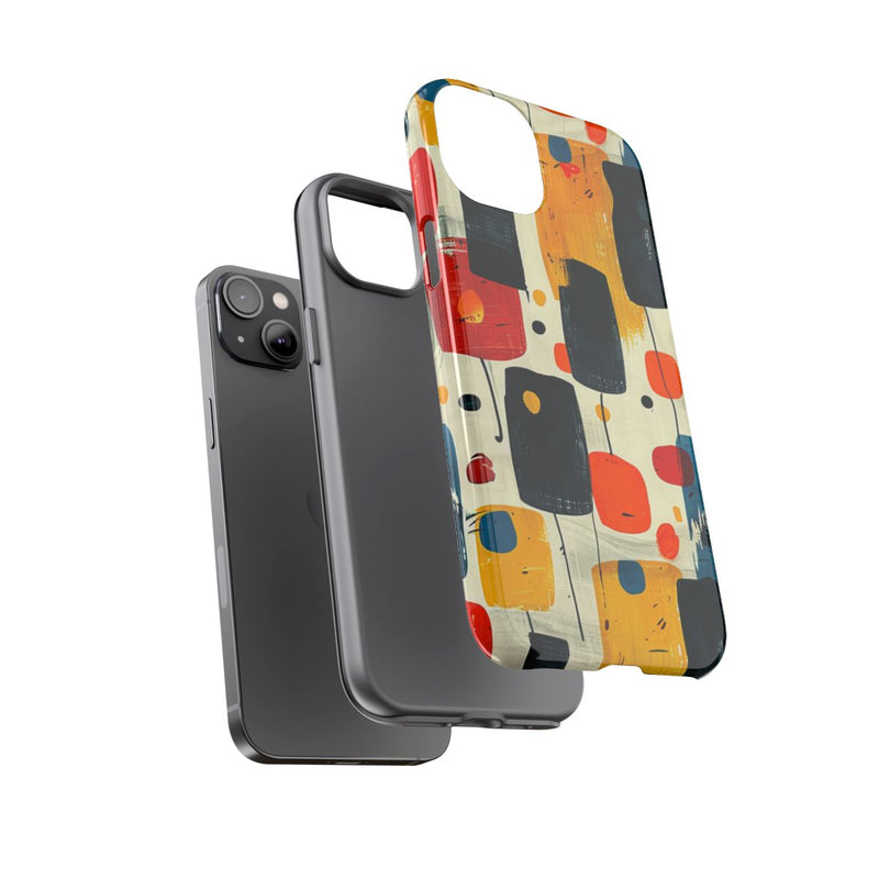 Mid-Century Abstract Geometrisch Patroon