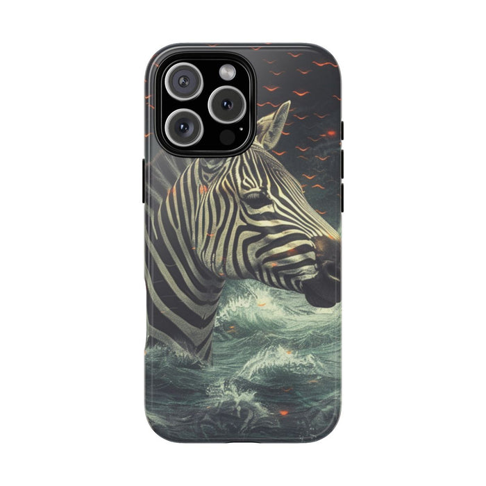 Zebra in Water met Gloeiende Vonken